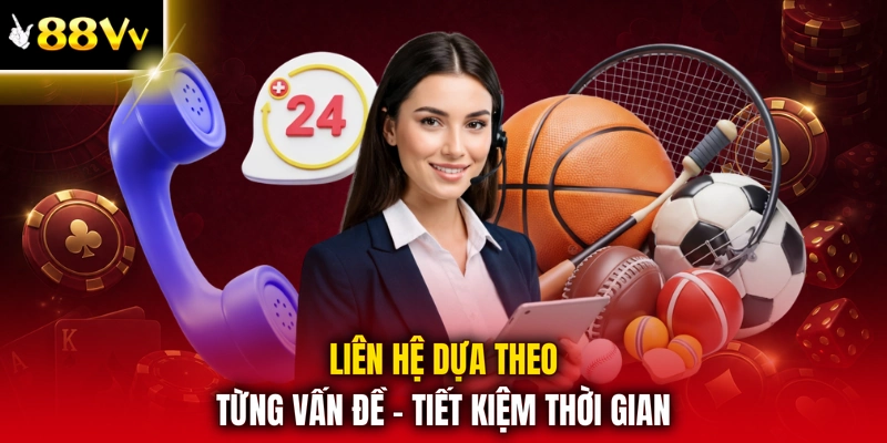 Liên hệ dựa theo từng vấn đề - Tiết kiệm thời gian
